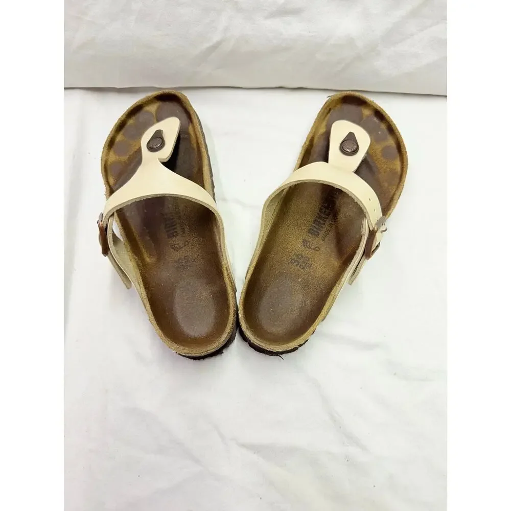 Birkenstock  thong sandals  women’s size 36/230LS 5/5.5 color beige have a flaw - Picture 8 of 13